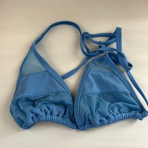 RVCA Blue Bikini Top (Size Large)